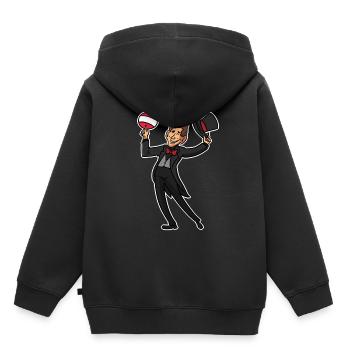 Sebastian Kurz - Sweat Premium à capuche enfant bio - noir - Dos - AI Model Kid Male (0cm)