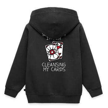 Tarot Karten Hellseher Karten Legen - Kinder Premium Organic Hoodie - Schwarz - Hinten - AI Model Kid Male (0cm)