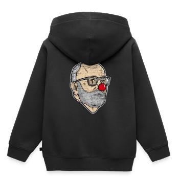 Cadeau Frans Tim - Sweat Premium à capuche enfant bio - noir - Dos - AI Model Kid Male (0cm)