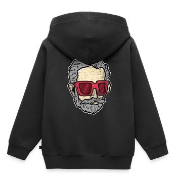 Compositeur Pyotr Tchaïkovski - Sweat Premium à capuche enfant bio - noir - Dos - AI Model Kid Male (0cm)