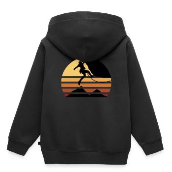 BOULDERING Escalade Sport Extrême Escalade - Sweat Premium à capuche enfant bio - noir - Dos - AI Model Kid Male (0cm)
