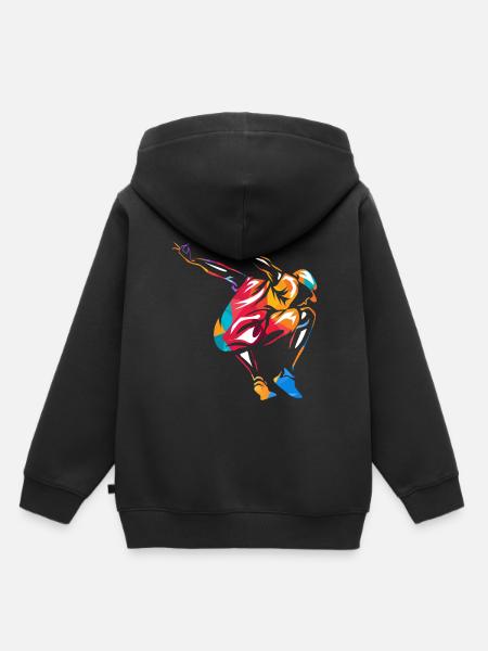 Parkour - Hoodie Premium barn ekologisk - svart