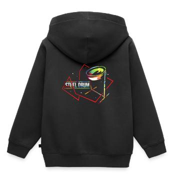 Steelpan steel drum - Kids Premium Organic Hoodie - black - Back - AI Model Kid Male (0cm)
