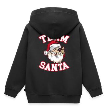 TEAM SANTA - Sweat Premium à capuche enfant bio - noir - Dos - AI Model Kid Male (0cm)