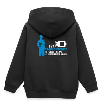 Médicaments transfusionnelle - Sweat Premium à capuche enfant bio - noir - Dos - AI Model Kid Male (0cm)