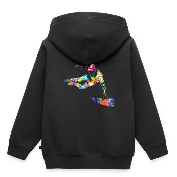 Parkour - Kinder Premium Organic Hoodie - Schwarz - Hinten - AI Model Kid Male (0cm)
