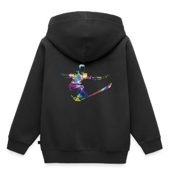 Slackline - Kinder Premium Organic Hoodie - Schwarz - Hinten - AI Model Kid Male (0cm)