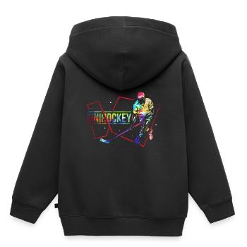 Floorball Gift - Kids Premium Organic Hoodie - black - Back - AI Model Kid Male (0cm)