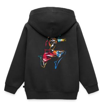 Cadeau de Muay Thai Fighter - Sweat Premium à capuche enfant bio - noir - Dos - AI Model Kid Male (0cm)
