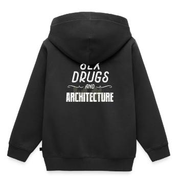 Architekt - Kinder Premium Organic Hoodie - Schwarz - Hinten - AI Model Kid Male (0cm)