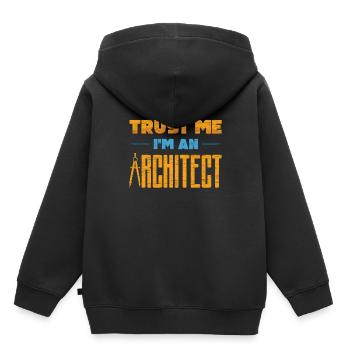 architecte - Sweat Premium à capuche enfant bio - noir - Dos - AI Model Kid Male (0cm)