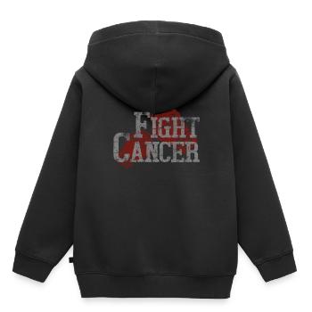 Krebs Kampf - Kinder Premium Organic Hoodie - Schwarz - Hinten - AI Model Kid Male (0cm)