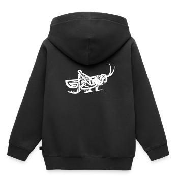 Heuschrecke - Kinder Premium Organic Hoodie - Schwarz - Hinten - AI Model Kid Male (0cm)
