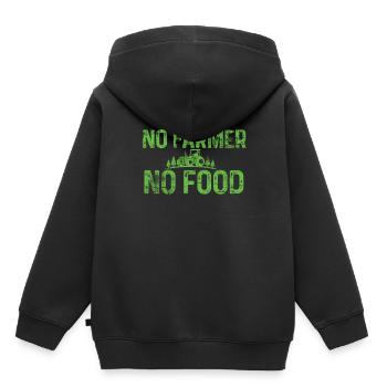 Landwirt - Kinder Premium Organic Hoodie - Schwarz - Hinten - AI Model Kid Male (0cm)