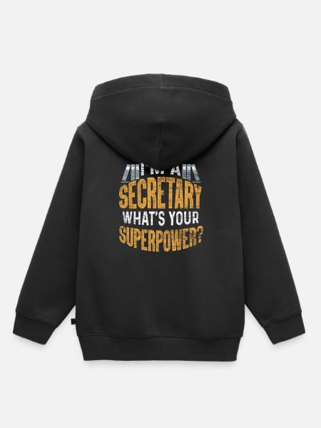 Sekretärin - Kinder Premium Organic Hoodie - Schwarz
