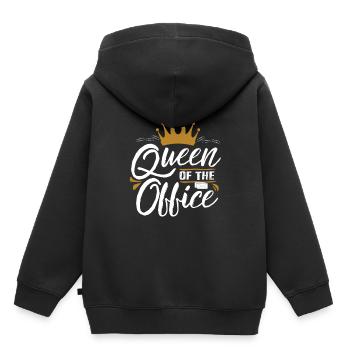 Königin vom Büro - Kinder Premium Organic Hoodie - Schwarz - Hinten - AI Model Kid Male (0cm)