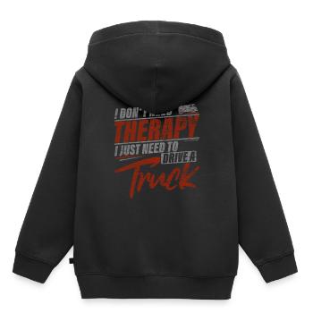 Camion camion - Sweat Premium à capuche enfant bio - noir - Dos - AI Model Kid Male (0cm)