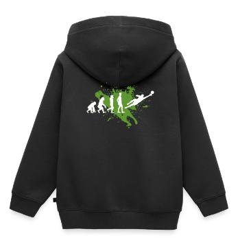 Gardien de but - Sweat Premium à capuche enfant bio - noir - Dos - AI Model Kid Male (0cm)