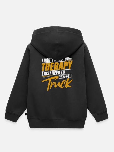 Trucker - Kinder Premium Organic Hoodie - Schwarz