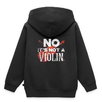 violoncelle - Sweat Premium à capuche enfant bio - noir - Dos - AI Model Kid Male (0cm)