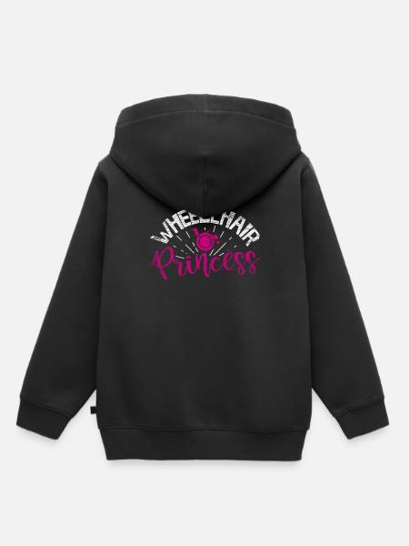 Rolstoel prinses rolstoel - Kinder Premium hoodie biologisch - zwart