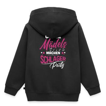 Filles Schlager - Sweat Premium à capuche enfant bio - noir - Dos - AI Model Kid Male (0cm)