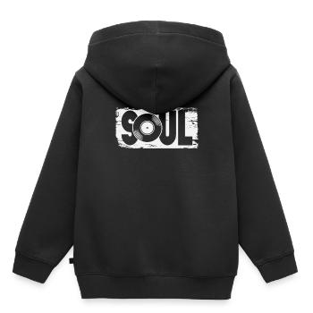 Soul Musique - Sweat Premium à capuche enfant bio - noir - Dos - AI Model Kid Male (0cm)