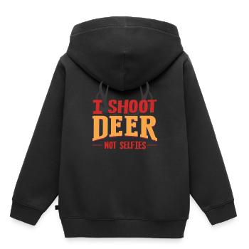 Jäger - Kinder Premium Organic Hoodie - Schwarz - Hinten - AI Model Kid Male (0cm)