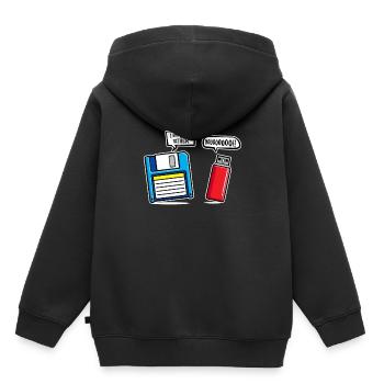 I am Your Father Dsikette USB-Stick Humor - Kids Premium Organic Hoodie - black - Back - AI Model Kid Male (0cm)