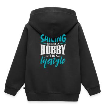 navigation à voile - Sweat Premium à capuche enfant bio - noir - Dos - AI Model Kid Male (0cm)