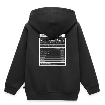 Étudiant en études commerciales - Sweat Premium à capuche enfant bio - noir - Dos - AI Model Kid Male (0cm)