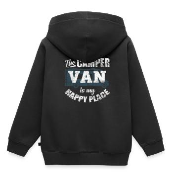 Camper van - Kids Premium Organic Hoodie - black - Back - AI Model Kid Male (0cm)