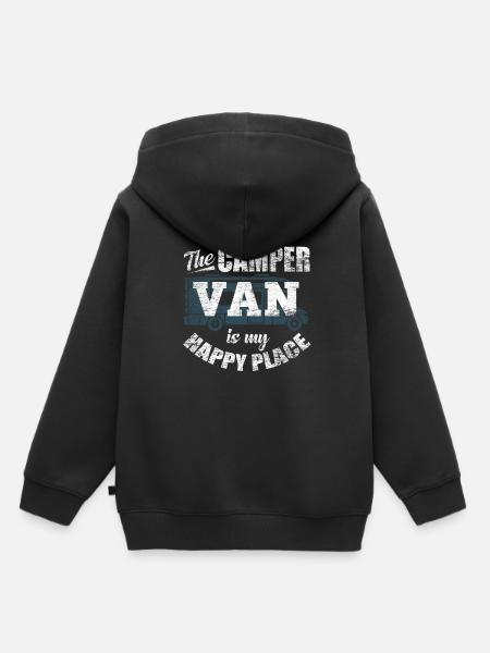Camper Van - Kinder Premium Organic Hoodie - Schwarz