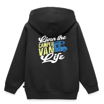 Camper van - Kids Premium Organic Hoodie - black - Back - AI Model Kid Male (0cm)