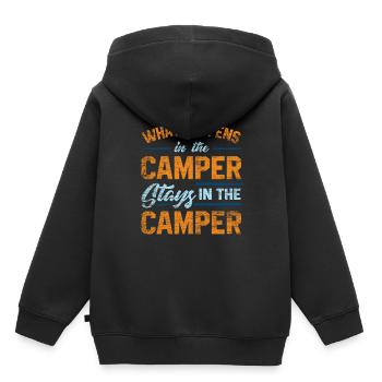 Camper van - Kids Premium Organic Hoodie - black - Back - AI Model Kid Male (0cm)