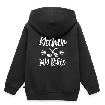 cuisine - Sweat Premium à capuche enfant bio - noir - Dos - AI Model Kid Male (0cm)