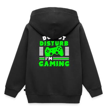 Gaming - Sweat Premium à capuche enfant bio - noir - Dos - AI Model Kid Male (0cm)