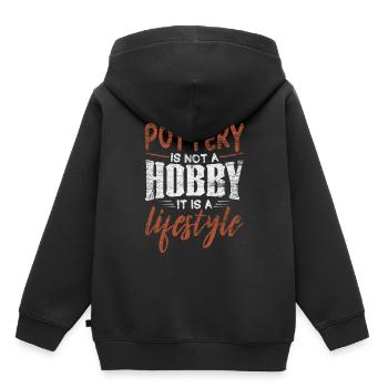 Töpfern - Kinder Premium Organic Hoodie - Schwarz - Hinten - AI Model Kid Male (0cm)