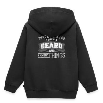 Bart - Kinder Premium Organic Hoodie - Schwarz - Hinten - AI Model Kid Male (0cm)