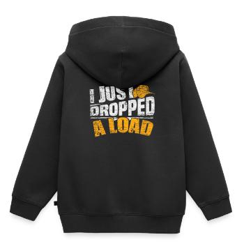 Trucker - Kinder Premium Organic Hoodie - Schwarz - Hinten - AI Model Kid Male (0cm)