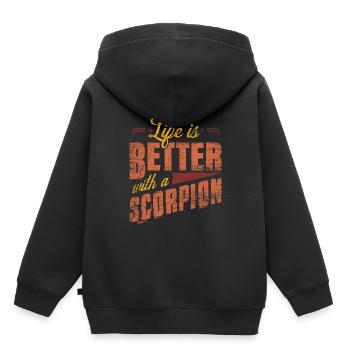 Scorpion - Sweat Premium à capuche enfant bio - noir - Dos - AI Model Kid Male (0cm)