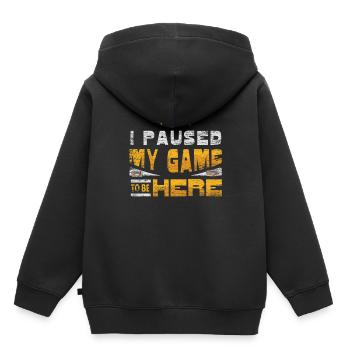Gaming - Sweat Premium à capuche enfant bio - noir - Dos - AI Model Kid Male (0cm)