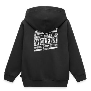 Gaming - Sweat Premium à capuche enfant bio - noir - Dos - AI Model Kid Male (0cm)