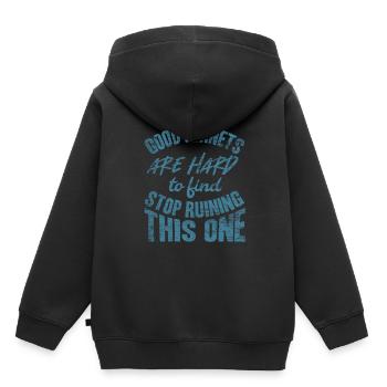 Protection climatique - Sweat Premium à capuche enfant bio - noir - Dos - AI Model Kid Male (0cm)