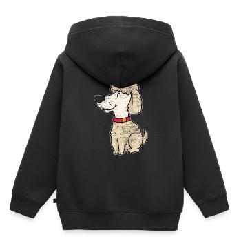 Obedience Hundesport - Kinder Premium Organic Hoodie - Schwarz - Hinten - AI Model Kid Male (0cm)