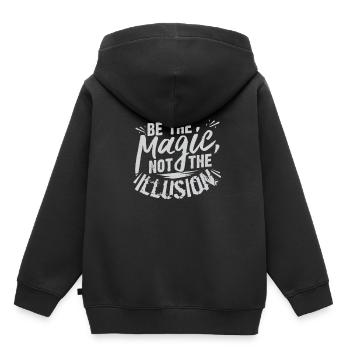 Magie - Kinder Premium Organic Hoodie - Schwarz - Hinten - AI Model Kid Male (0cm)
