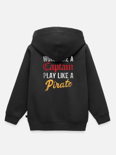 Pirat - Kinder Premium Organic Hoodie - Schwarz