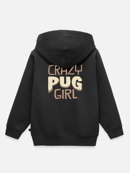 Mops - Kinder Premium Organic Hoodie - Schwarz