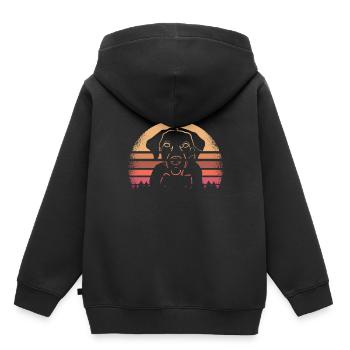 Labrador - Sweat Premium à capuche enfant bio - noir - Dos - AI Model Kid Male (0cm)