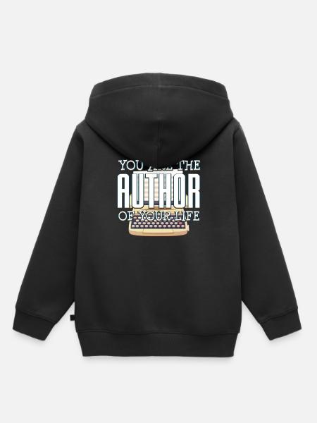Autor - Kinder Premium Organic Hoodie - Schwarz